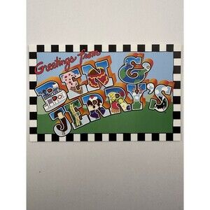 Postcard Greetings From Ben & Jerry's Ice Cream Vermont Graphic Art Used